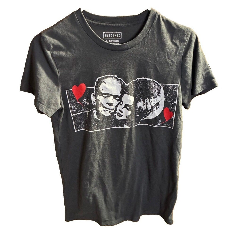 Universal Studios Monsters Women’s S (34/36)  Frankenstein & Bride T-Shirt